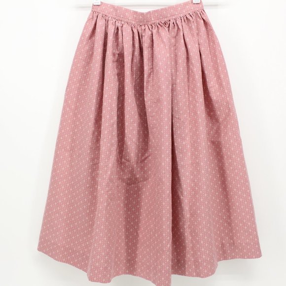 Vintage High Waist Mauve Pink Pattern Skirt - Picture 5 of 5